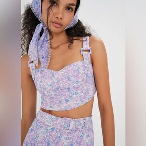 For Love and Lemons Lou Crop Top NEW